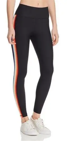 Spiritual Gangster  BLACK RAINBOW SPARKLE SHIMMER ZIPPER HIGH RISE LEGGING PANTS