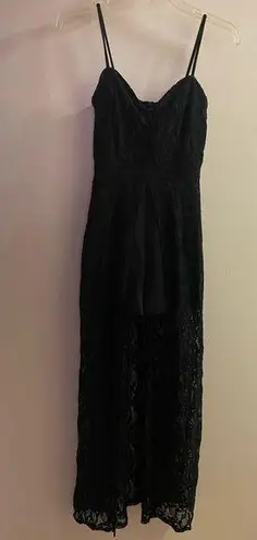 Sweet Storm Women’s Juniors Romper Dress S Small Black Lace Whimsy Goth Bust 34