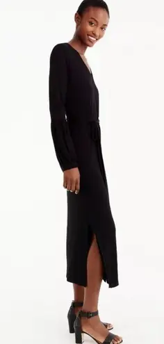 J.Crew Universal Standard X  Black Jersey Balloon Long Sleeve Maxi Dress