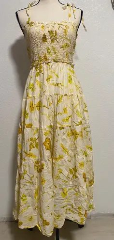 Inc international Concepts Cotton Tie-Shoulder Smocked Dress