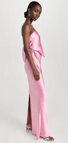 retrofete Skye Dress in Fondant Pink XSmall New Womens Satin Maxi Gown Size XS