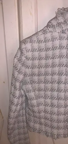 IRO Cropped Silver Tweed Suit Jacket (NEW)