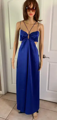 Frame Cut-Out Silk-Blend Maxi Dress