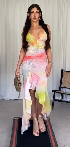 Michael Costello x REVOLVE Venice Gown in Watercolor Print