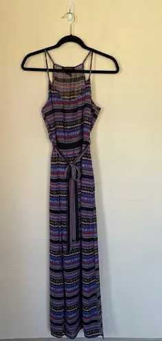 Lorena Rose sleeveless maxi dress Boho lined tie belt colorful women’s size S Multiple - Image 3
