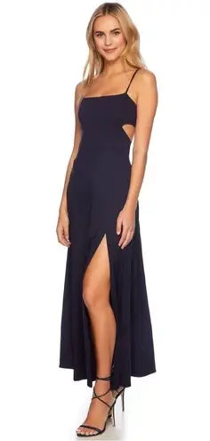 Susana Monaco NWOT String Long Slit Cutout Maxi Sundress in Navy Blue sz L