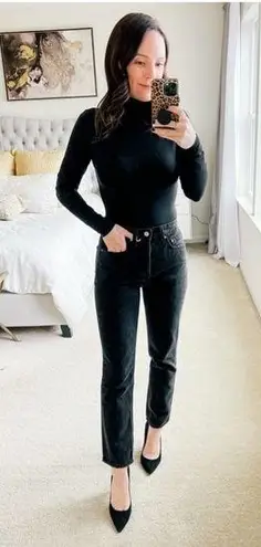 GRLFRND Karolina high rise Jean black size 25 New With Tags! Button Fly