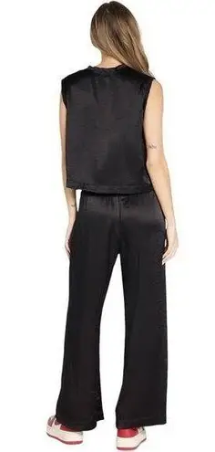 Lauren Moshi new ᨎ Lips Gap Mouth Patch Satiny Side Stripe Joggers Sweatpants ᨎ