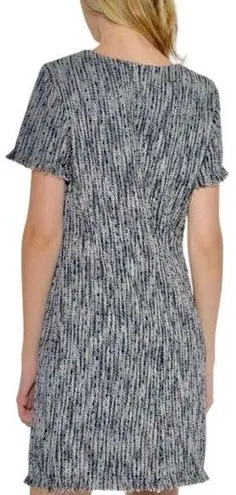 Esley Tweed Fully Lined Navy White Classic Classy Sheath Size S