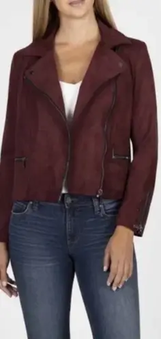 Kut From The Kloth Kut From The Cloth Faux Suede Asymmetrical Zip Moto Jacket - Chocolate Brown - Image 1