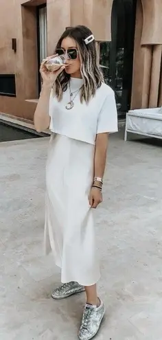 ALLSAINTS NEW All Saints Benno Slip Dress – Pink & White, Trendy Tie-Dye