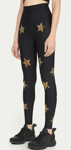 Ultracor Lux Knockout Star-Print Ankle Leggings Black Gold Size Small