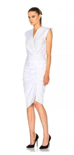 Veronica Beard Ruched Shirtdress, Size 0, $445