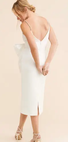 Genevieve Brand new with tags Rebecca Vallance Bow V-Neck Sheath Midi Dress