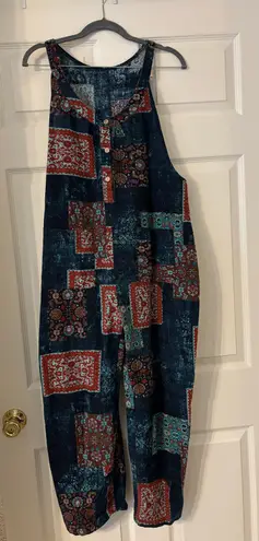 Boho Jumpsuit Blue Size M - Image 1
