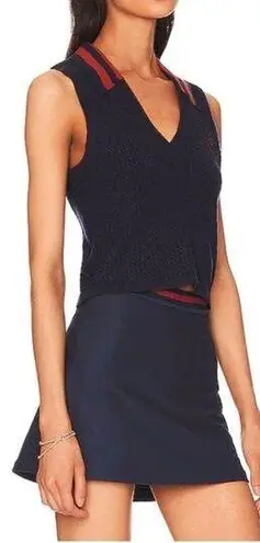We Wore What NEW Women’s Size Medium Navy Blue Tennis V-Neck Polo Tank Top