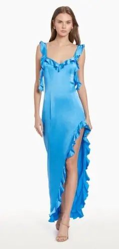 Amanda Uprichard NWT  Sonnet Silk Gown Asymmetrical Slit Dress Size Medium