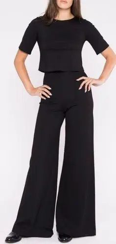 Ripley Rader Ponte Wide Leg Pants Women’s Size Small Black High Rise Trouser