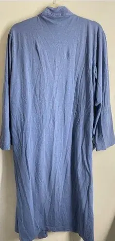 Coyuchi Organic Cotton Long Robe Light Blue size XS/S