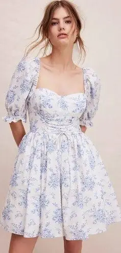 💕SELKIE💕 The Bed & Breakfast Kiera Dress ~ Blue Floral Print XXL