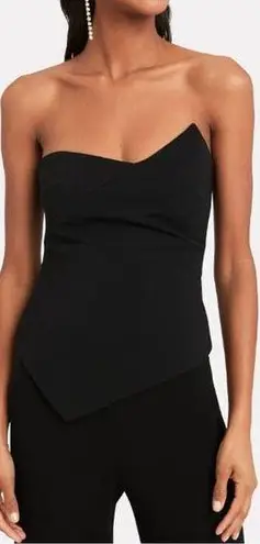 NWOT $600 Cushnie Strapless Asymmetrical Crepe Corset Top Black Women's Size 0