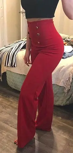 Boutique Red Flare Pants