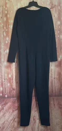 SheIn  Navy Blue Sweetheart Neckline Long Sleeve Jumpsuit