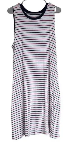 Time and Tru 3X XXXL Red Blue Stripe Tshirt Swing Midi Dress Pockets Patriotic Size undefined - Image 1
