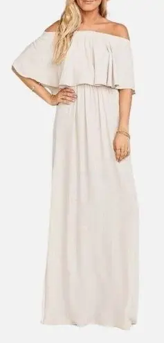 Show Me Your Mumu  Hacienda Dress Maxi High Slit Off-Shoulder Flowy Size XS