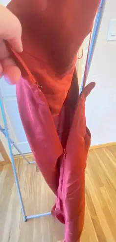 Róhe Halter Open Back Silk Maxi Gown Red Size 6