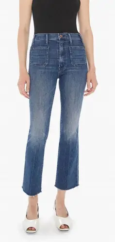 NEW MOTHER Hustler Patch Pockets ankle fray in out for the evening sz 31 Blue