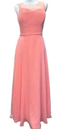 Azazie Peach / Watermelon Color Prom Formal Event Dress