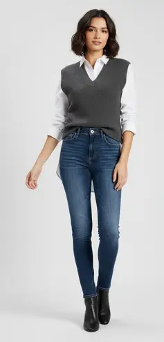 BKE Billie Jeans Womens Size 26 High Rise Slim Fit Ankle Skinny Dark Wash Denim