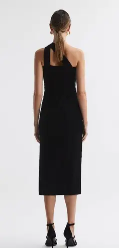 Reiss NWT ABBEY VELVET ONE-SHOULDER MIDI DRESS SIZE 4