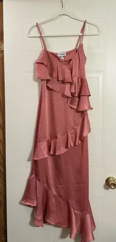 Steve Madden  Midi Satin Pink Dress