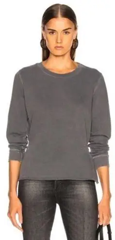 AMO Easy Sweatshirt 100% Cotton Charcoal Grey Size XS