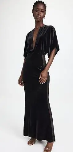 Norma Kamali Obie velvet gown Size Small New
