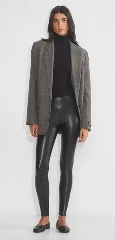 Aritzia Wilfred Free Daria Faux Leather Legging Pant in Black Size L