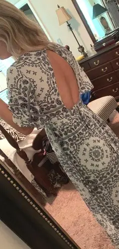 American Threads Blue & white floral romper dress - Image 2