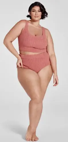 Fashion to figure Pink Chenille Loungewear The Cuddle Booty Shorts Plus Size 3X NWT