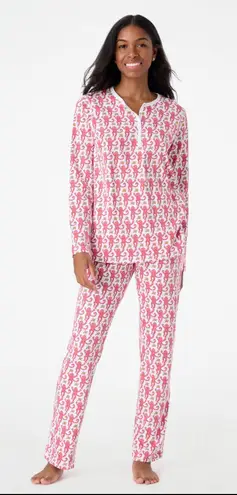 Roller Rabbit pink monkey pajamas Size XS