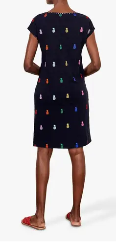 Boden USA Boden Polly Embroidered Dress Navy Pineapple