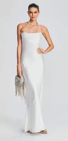 Retrofête Retrofete Marcia Dress in White Size Medium Sleeveless Maxi Slip NWT