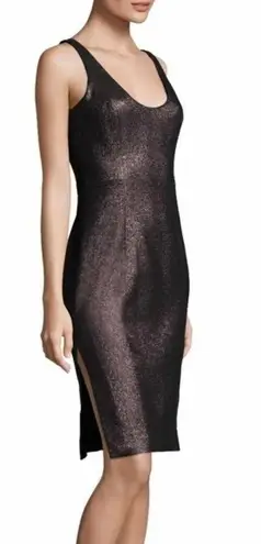 Milly Pink Lurex Bodycon Cora Scoop Sheath Dress