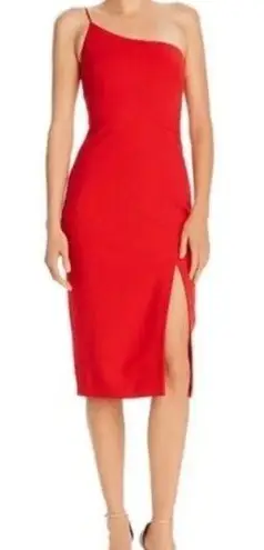 Likely Cassidy One Shoulder Sheath Cocktail Dress, Red, Size 4