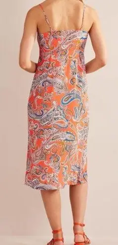 Boden Column Cami Midi Dress in Orange Jelly Paradise Pop Size 4