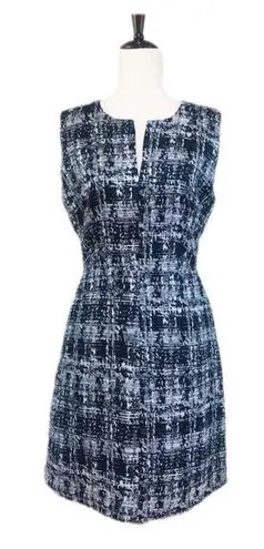 Pim + Larkin  Metallic Tweed Mini Sheath Dress Sleeveless Gray Black Size Medium