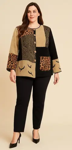 Indigo Moon women’s patchwork jacket 1X