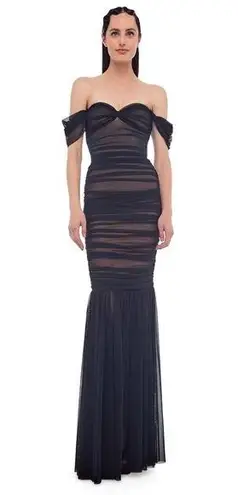 Norma Kamali NWT WALTER FISHTAIL GOWN COLOR: BLACK MESH Size XL/42