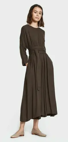 Black Crane The Wide Culotte Wool Blend Jumpsuit in Olive Brown Size XS